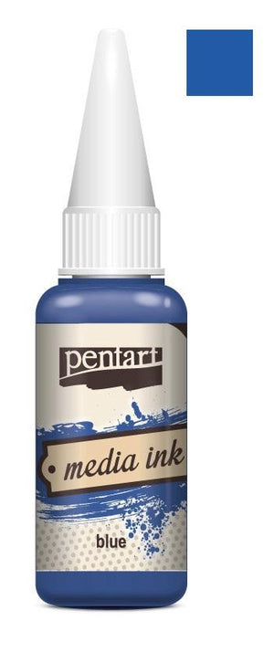 Pentart Mixed Media Tinte 20ml - blue - Bastelschachtel - Pentart Mixed Media Tinte 20ml - blue