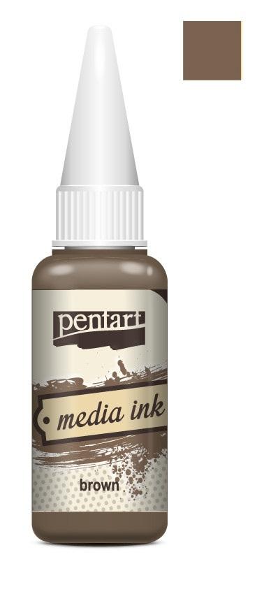 Pentart Mixed Media Tinte 20ml - brown - Bastelschachtel - Pentart Mixed Media Tinte 20ml - brown