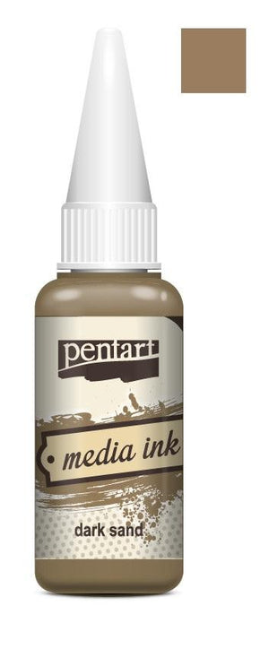 Pentart Mixed Media Tinte 20ml - dark sand - Bastelschachtel - Pentart Mixed Media Tinte 20ml - dark sand