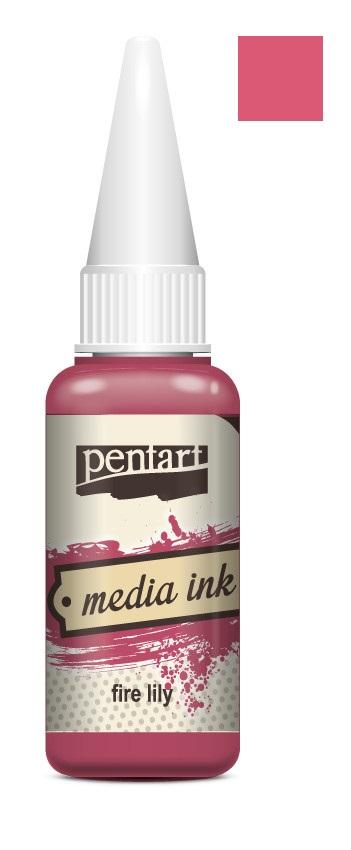 Pentart Mixed Media Tinte 20ml - fire lily - Bastelschachtel - Pentart Mixed Media Tinte 20ml - fire lily