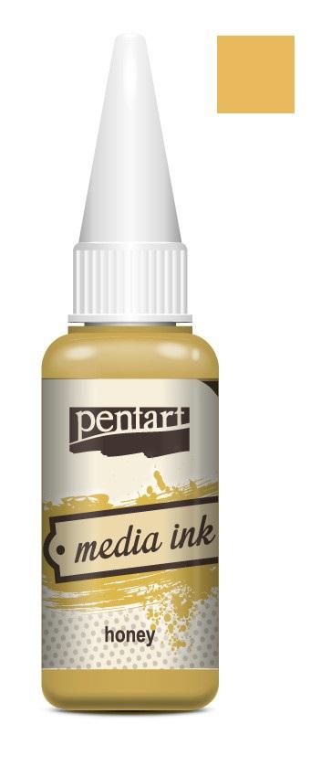 Pentart Mixed Media Tinte 20ml - honey - Bastelschachtel - Pentart Mixed Media Tinte 20ml - honey