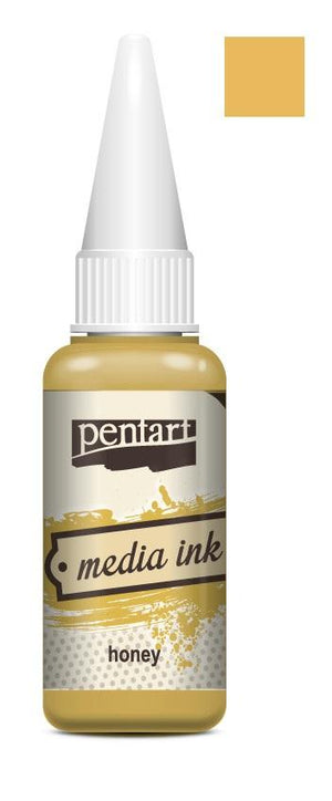 Pentart Mixed Media Tinte 20ml - honey - Bastelschachtel - Pentart Mixed Media Tinte 20ml - honey
