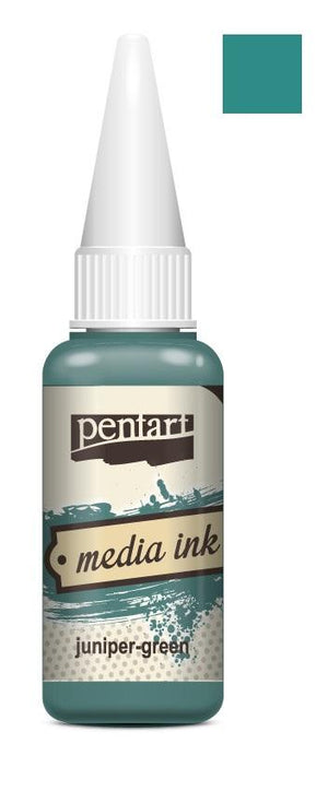 Pentart Mixed Media Tinte 20ml - juniper green - Bastelschachtel - Pentart Mixed Media Tinte 20ml - juniper green
