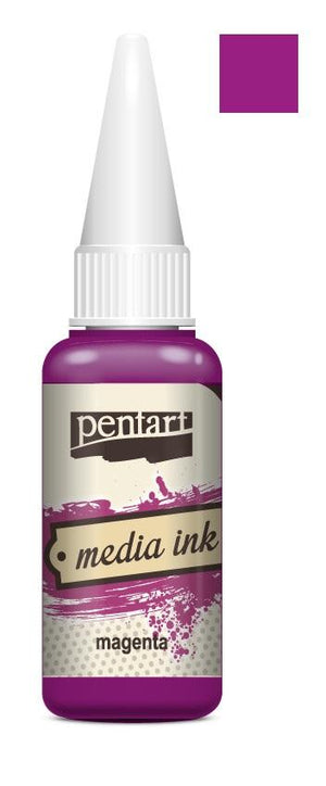 Pentart Mixed Media Tinte 20ml - magenta - Bastelschachtel - Pentart Mixed Media Tinte 20ml - magenta