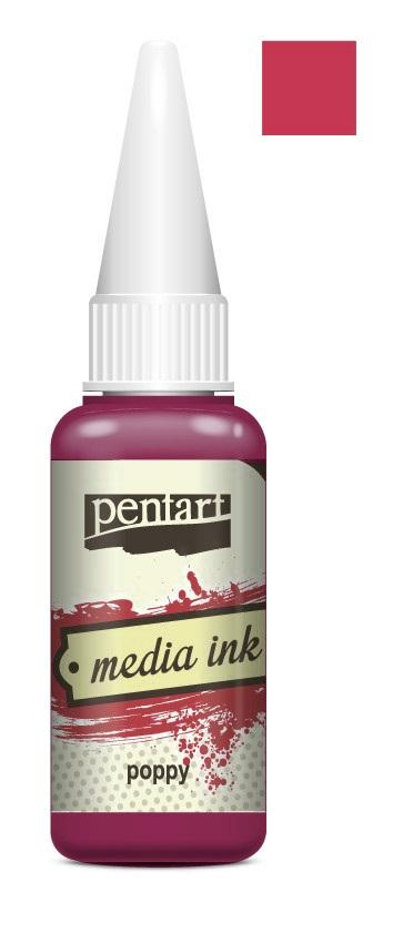 Pentart Mixed Media Tinte 20ml - poppy - Bastelschachtel - Pentart Mixed Media Tinte 20ml - poppy