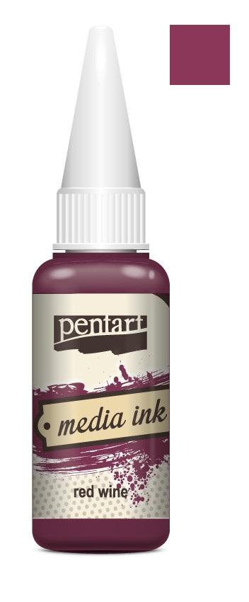 Pentart Mixed Media Tinte 20ml - red wine