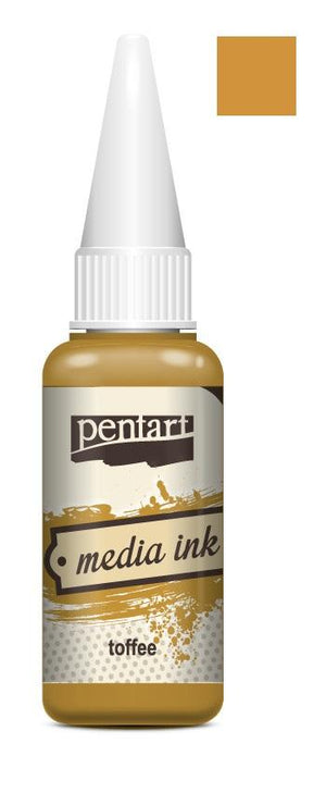 Pentart Mixed Media Tinte 20ml - toffee - Bastelschachtel - Pentart Mixed Media Tinte 20ml - toffee