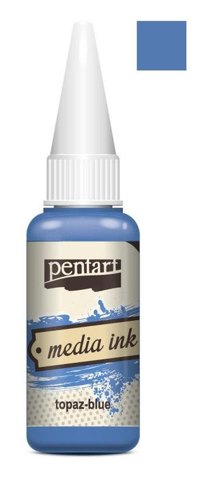 Pentart Mixed Media Tinte 20ml - topaz blue - Bastelschachtel - Pentart Mixed Media Tinte 20ml - topaz blue