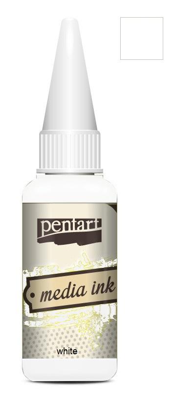Pentart Mixed Media Tinte 20ml - white