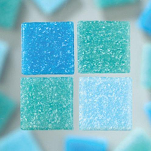 Mosaix Pro Mosaik - türkis mix 10x10mm - Bastelschachtel - Mosaix Pro Mosaik - türkis mix 10x10mm