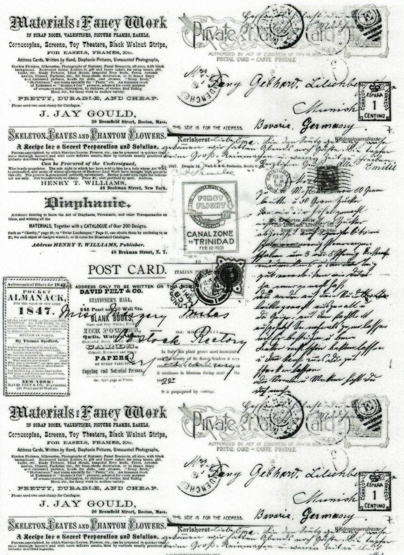 Motiv Transparentpapier A4 - Postcard - Bastelschachtel