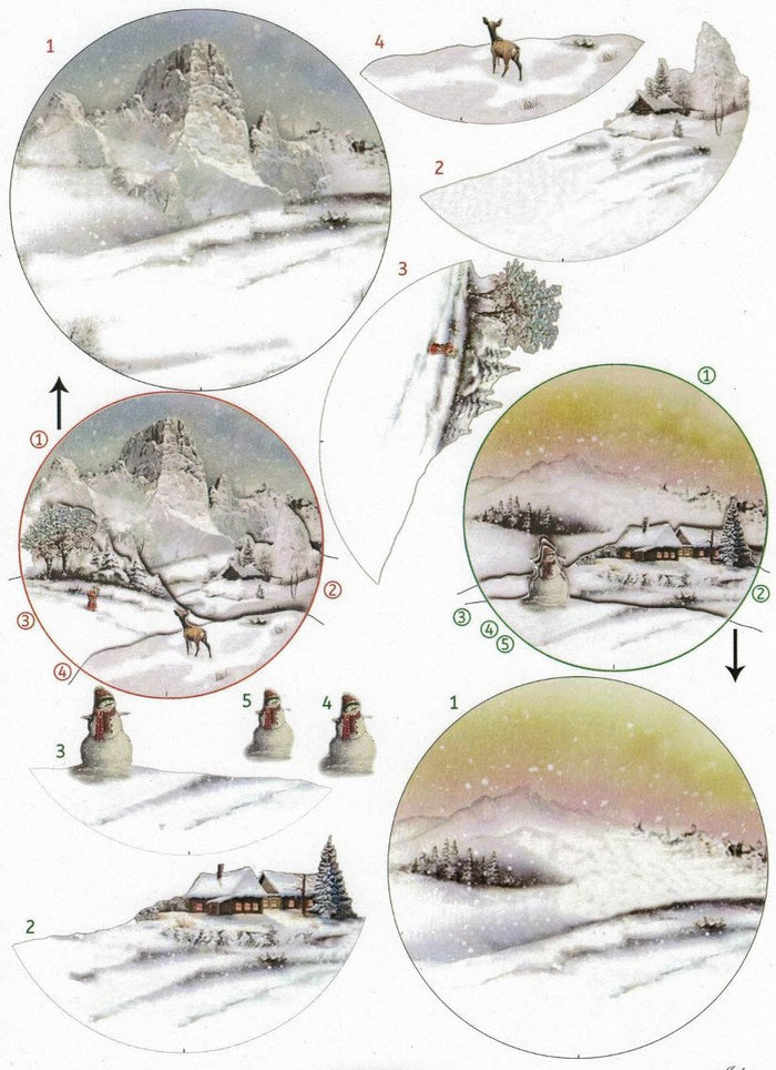 Motivkarton A4 - Snowy landscape