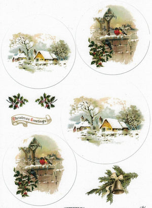 Motivkarton A4 - Winter day - Bastelschachtel - Motivkarton A4 - Winter day