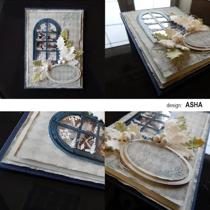 Motivkarton A4 - Winter window 1. - Bastelschachtel