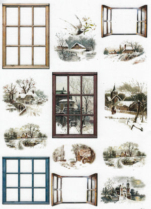 Motivkarton A4 - Winter window 2.