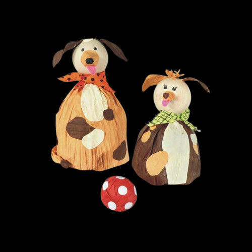 Papierband Set - Hündchen mit Ball - Bastelschachtel