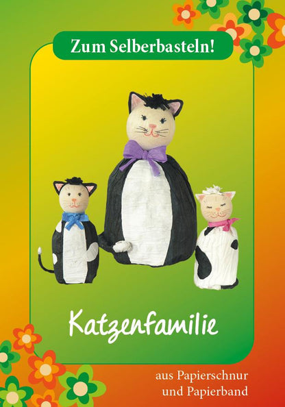 Papierband Set - Katzenfamilie - Bastelschachtel - Papierband Set - Katzenfamilie