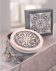 Pappschachtel - Box Mosaik rund 15x6cm - Bastelschachtel