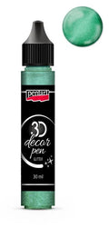 Pentart 3D Decor Pen 30ml - glitter silbertürkis - Bastelschachtel