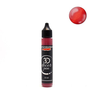Pentart 3D Decor Pen 30ml - rubinrot - Bastelschachtel - Pentart 3D Decor Pen 30ml - rubinrot