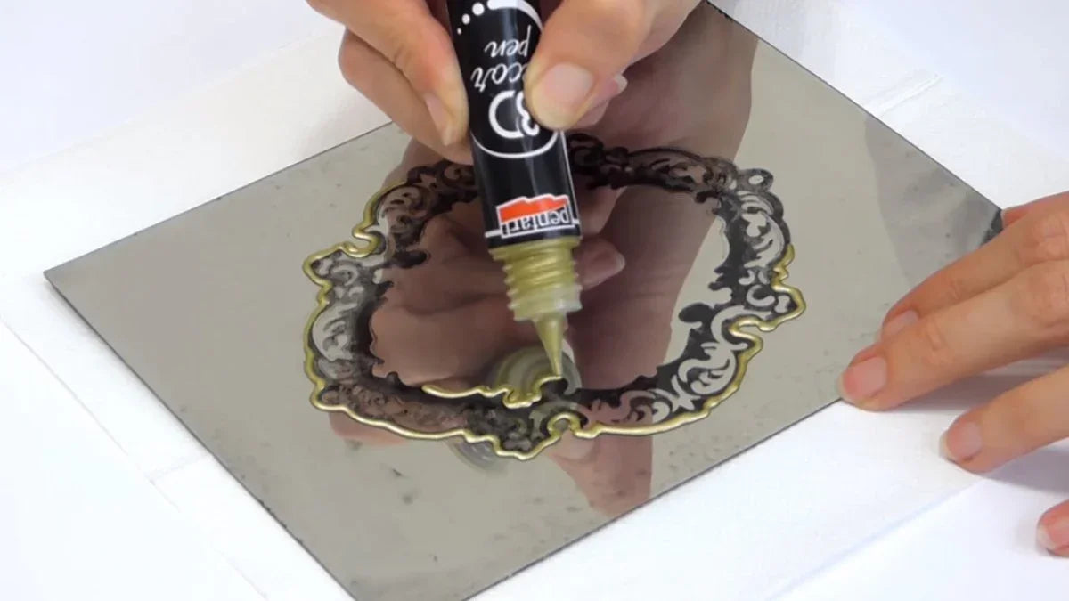 Pentart 3D Decor Pen 30ml - silber - Bastelschachtel