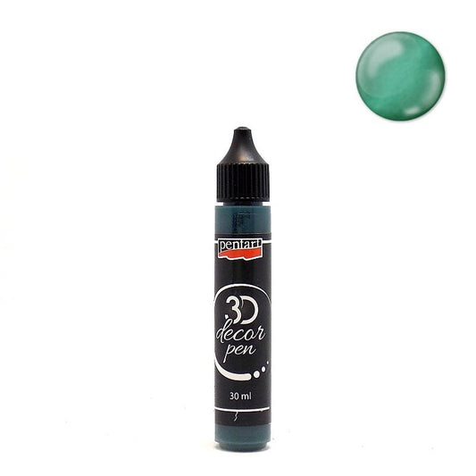 Pentart 3D Decor Pen 30ml - smaragdgrün - Bastelschachtel - Pentart 3D Decor Pen 30ml - smaragdgrün