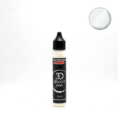 Pentart 3D Decor Pen 30ml - weiß - Bastelschachtel - Pentart 3D Decor Pen 30ml - weiß