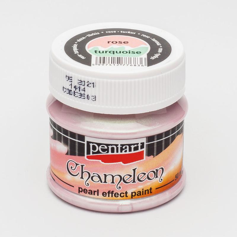 Pentart Acrylfarbe Chamäleon 50ml - rosa-türkis - Bastelschachtel
