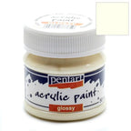 Pentart Acrylfarbe glänzend 50ml - elfenbein - Bastelschachtel