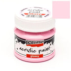 Pentart Acrylfarbe glänzend 50ml - rosa - Bastelschachtel