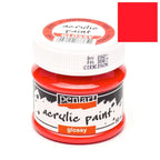 Pentart Acrylfarbe glänzend 50ml - rot - Bastelschachtel