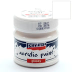 Pentart Acrylfarbe glänzend 50ml - weiß - Bastelschachtel