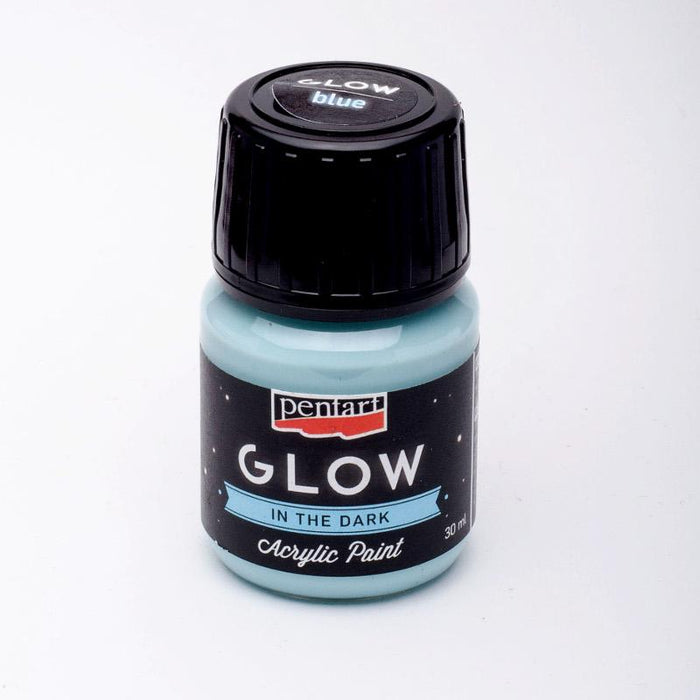 Pentart Acrylfarbe Glow in the dark - nachtleuchtend 30ml - blau