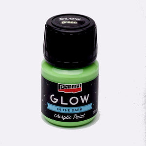 Pentart Acrylfarbe Glow in the dark - nachtleuchtend 30ml - grün - Bastelschachtel - Pentart Acrylfarbe Glow in the dark - nachtleuchtend 30ml - grün