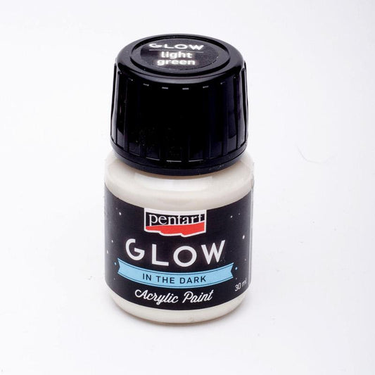 Pentart Acrylfarbe Glow in the dark - nachtleuchtend 30ml - hellgrün - Bastelschachtel - Pentart Acrylfarbe Glow in the dark - nachtleuchtend 30ml - hellgrün