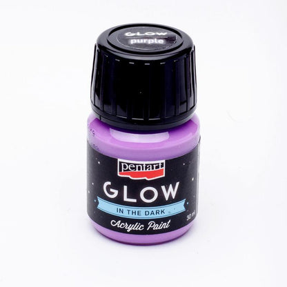 Pentart Acrylfarbe Glow in the dark - nachtleuchtend 30ml - lila - Bastelschachtel - Pentart Acrylfarbe Glow in the dark - nachtleuchtend 30ml - lila
