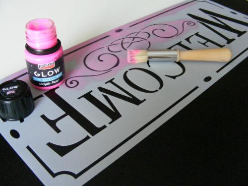 Pentart Acrylfarbe Glow in the dark - nachtleuchtend 30ml - pink - Bastelschachtel - Pentart Acrylfarbe Glow in the dark - nachtleuchtend 30ml - pink