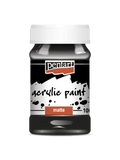 Pentart Acrylfarbe matt 100ml - schwarz - Bastelschachtel