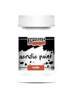 Pentart Acrylfarbe matt 100ml - weiß - Bastelschachtel