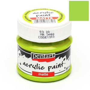 Pentart Acrylfarbe matt 50ml - apfelgrün - Bastelschachtel - Pentart Acrylfarbe matt 50ml - apfelgrün pentart acrylic paint