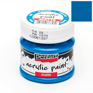 Pentart Acrylfarbe matt 50ml - blau - Bastelschachtel - Pentart Acrylfarbe matt 50ml - blau