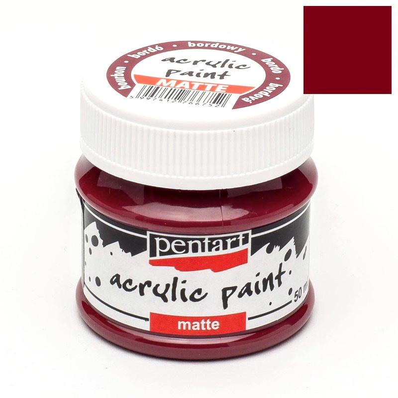 Pentart Acrylfarbe matt 50ml - bordeaux - Bastelschachtel - Pentart Acrylfarbe matt 50ml - bordeaux