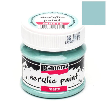 Pentart Acrylfarbe matt 50ml - country blau - Bastelschachtel - Pentart Acrylfarbe matt 50ml - country blau