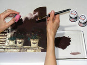 Pentart Acrylfarbe matt 50ml - dunkelbraun - Bastelschachtel