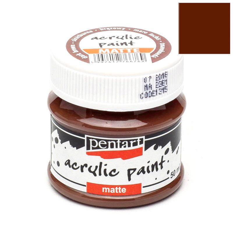 Pentart Acrylfarbe matt 50ml - dunkelbraun - Bastelschachtel - Pentart Acrylfarbe matt 50ml - dunkelbraun