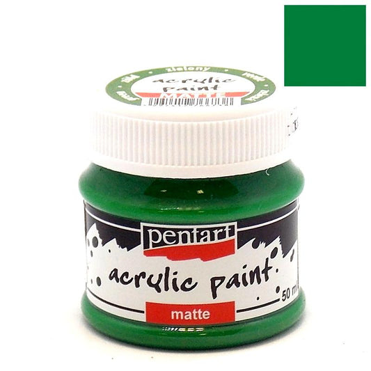 Pentart Acrylfarbe matt 50ml - grün - Bastelschachtel - Pentart Acrylfarbe matt 50ml - grün