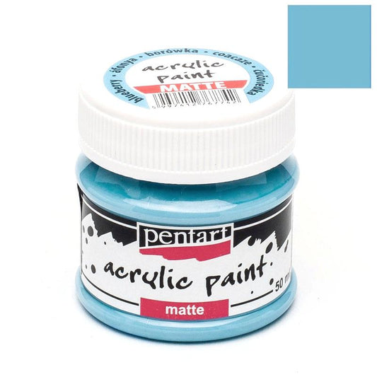 Pentart Acrylfarbe matt 50ml - heidelbeere - Bastelschachtel - Pentart Acrylfarbe matt 50ml - heidelbeere