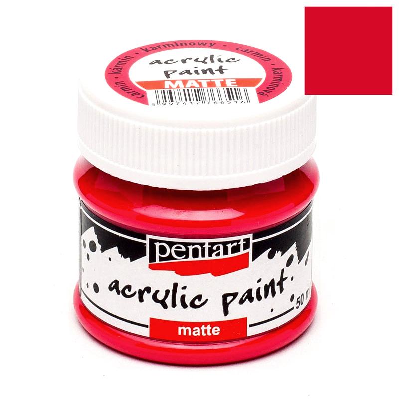 Pentart Acrylfarbe matt 50ml - karmin - Bastelschachtel - Pentart Acrylfarbe matt 50ml - karmin