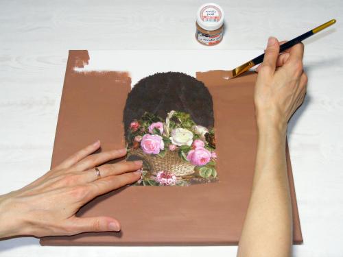 Pentart Acrylfarbe matt 50ml - kastanie - Bastelschachtel - Pentart Acrylfarbe matt 50ml - kastanie
