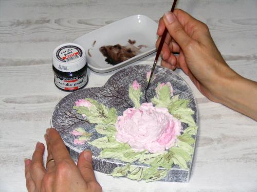 Pentart Acrylfarbe matt 50ml - koralle - Bastelschachtel